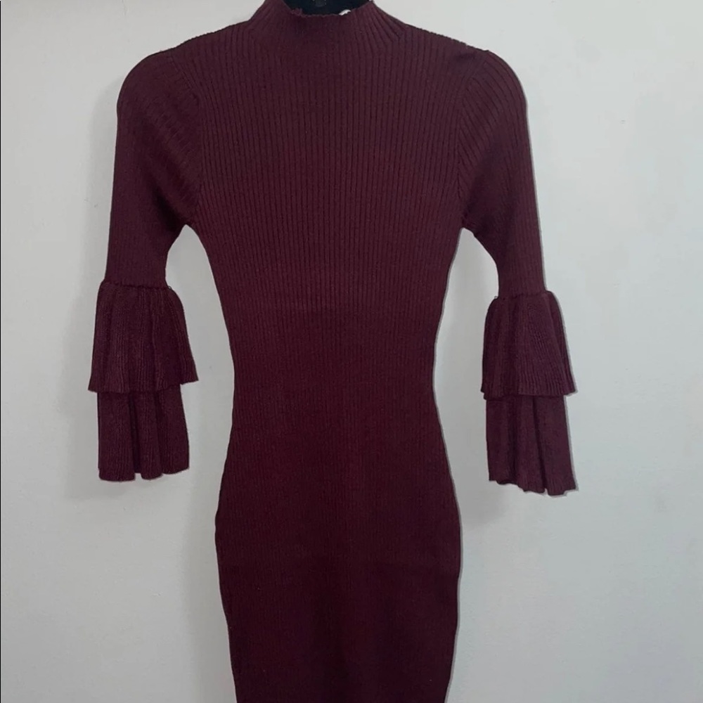 Say What? Ribbed Sweater Dress- Small